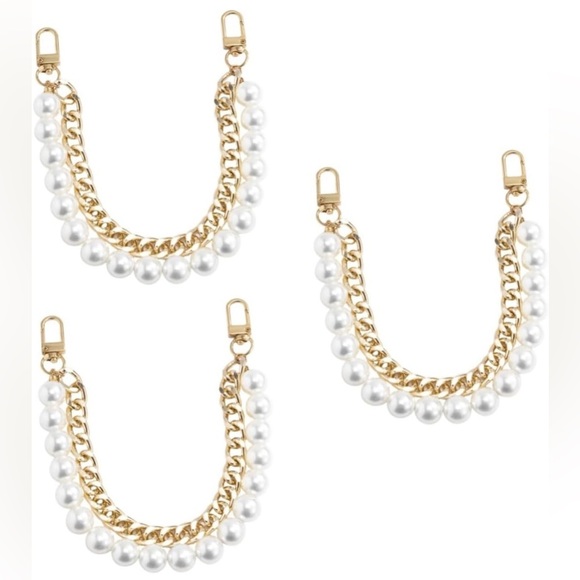 Source Unknown Accessories - Gold and Pearl Chain Replacement Bag Chain Handbag Strap Accessory Bracelet NWT